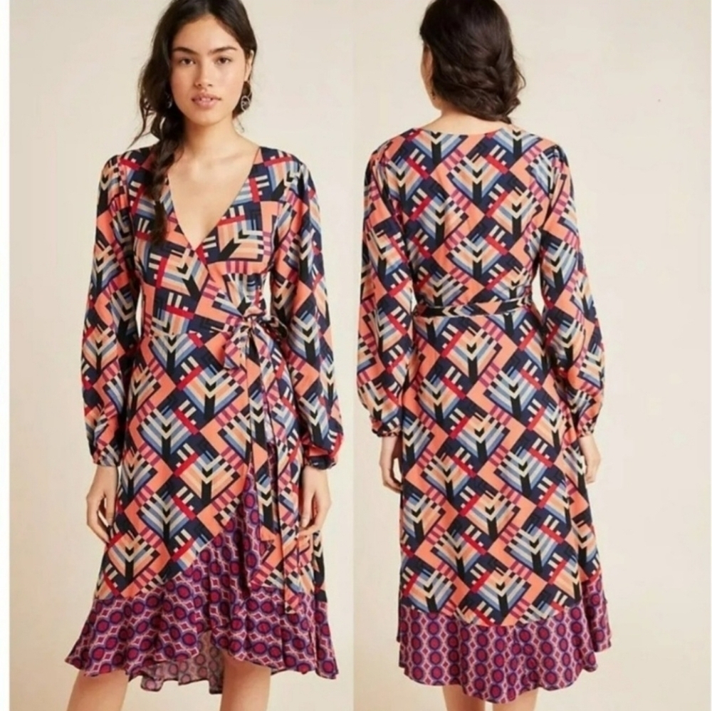 Anthropologie Porridge Wrap Dress